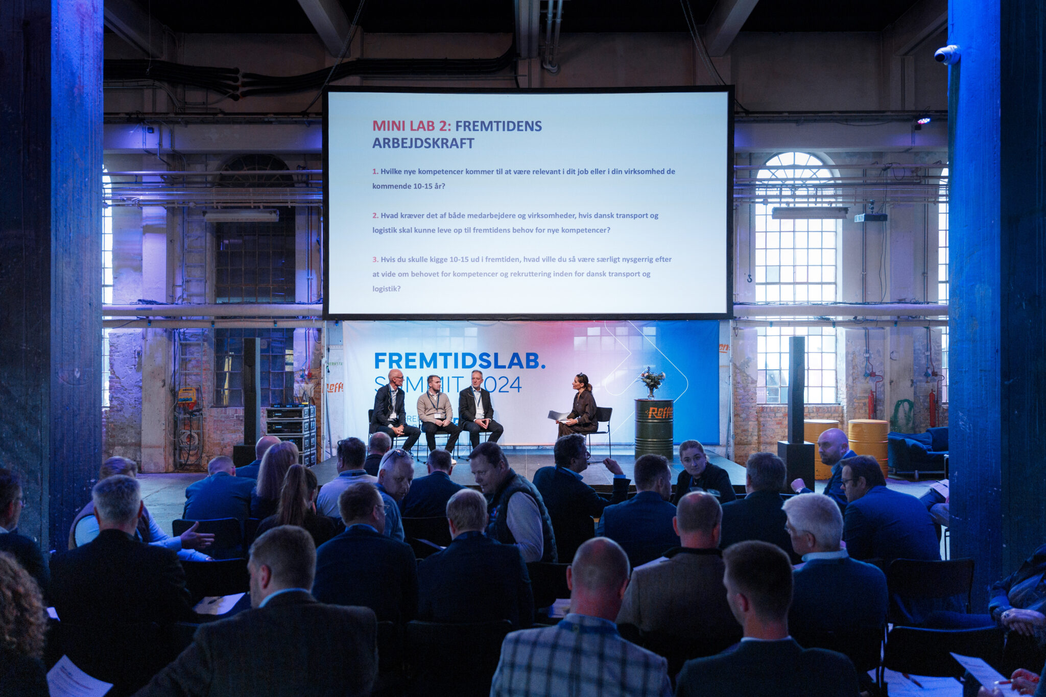 Mathias Nissen-Bækdahl, ungdomsgruppeformand 3F Transport, i debat med Søren Schulian, lektor i transport og logistik, Cphbusiness og Lars William Wesch, branchedirektør, ATL.